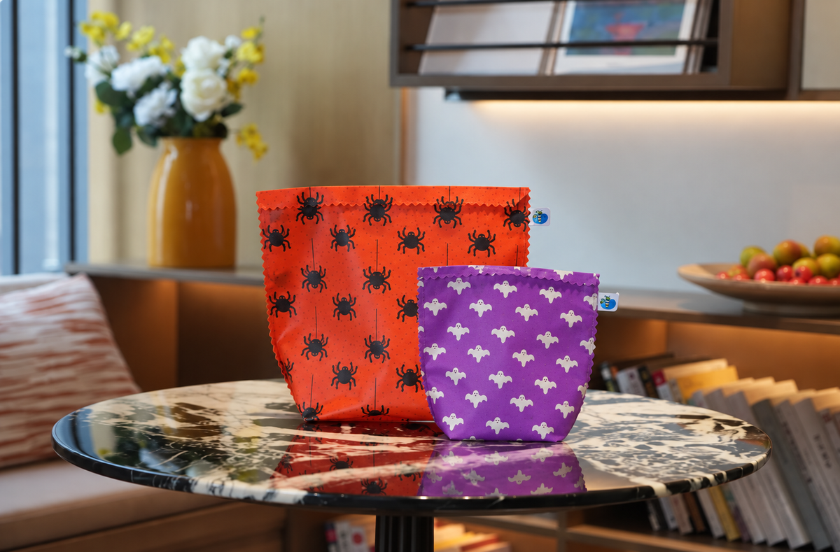 BlueBee 2-Piece Beeswax Food Bag: Spooky Night Halloween Collection