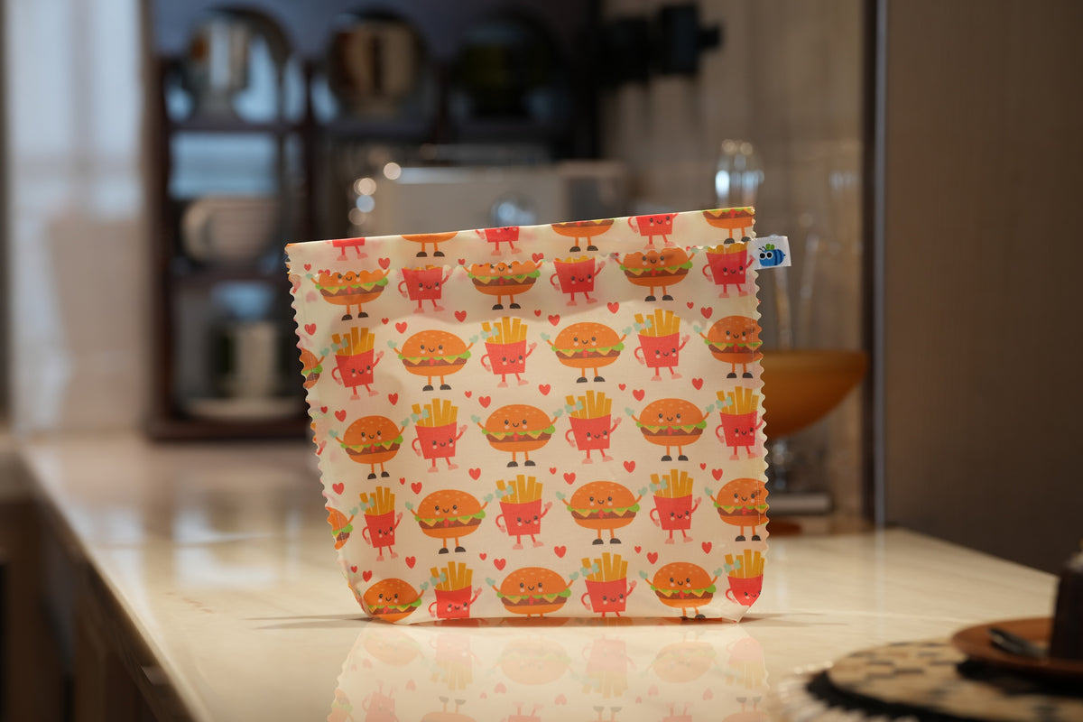 Bluebee 2-Piece Beeswax Food Bag Set: Sweet Treats Lunchbox Collection