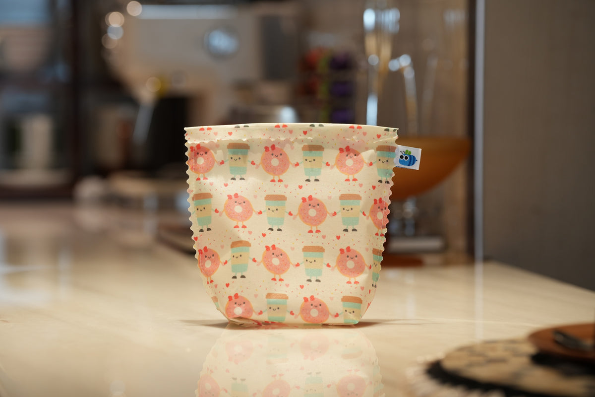 Bluebee 2-Piece Beeswax Food Bag Set: Cookie Cravings Lunchbox Collection